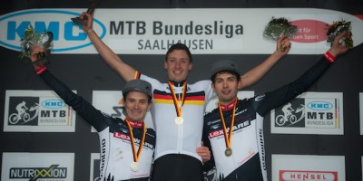 Bauer_Stiebjahn_Gutmann_acrossthecountry_mountainbike_140510_1495_by_Kuestenbrueck_GER_Saalhausen_XCE_ceremony_BauerM_Stiebjahn_Gutmann