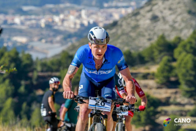 Georg Egger im Leaderjersey des Costa Blanca Bike Race 2022 ©  CANO Sportfotos